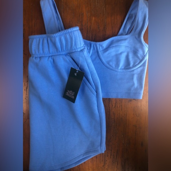 Wild Fable Blue two piece matching outfit. fleece mini skirt & tank set  XXS ⚡️ - Picture 7 of 16